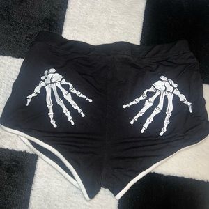skeleton mini shorts ☠️